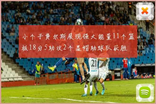 小个子费尔斯展现强大能量11个篮板18分5助攻2个盖帽助球队获胜